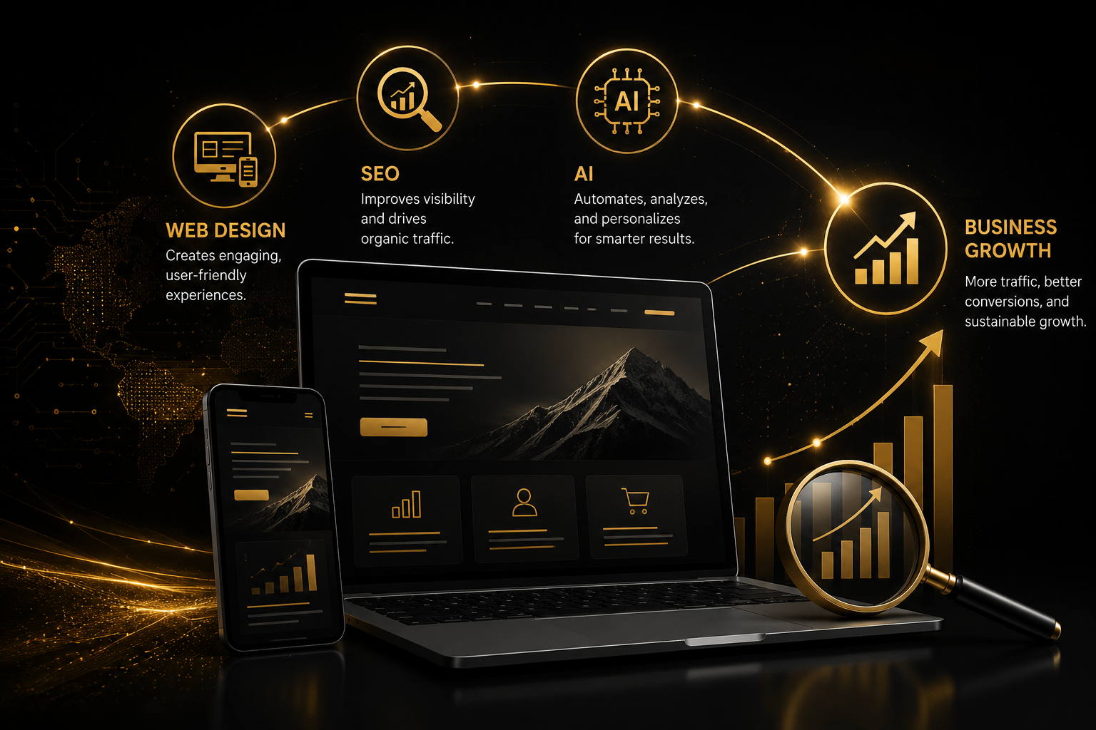 How Web Design, SEO and AI Work Together to Grow Your Business